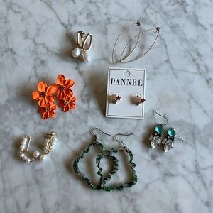 Women's Jewelry Set - Gold, Orange, Green, Silver